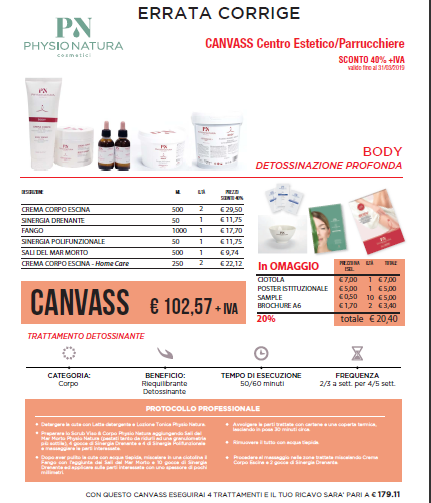 Canvass detossinazione  profonda Body